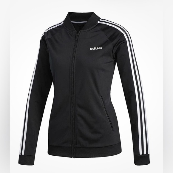 adidas Jackets & Blazers - Adidas Womens Black Track Jacket Size M Dazzle DZ7657 NEW top Tricot full zip